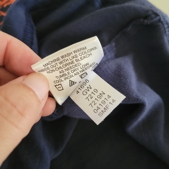 Hanna Andersson 100% Cotton Elephant Safari Tee T-Shirt Navy Blue Orange Size 5 - Picture 4 of 5